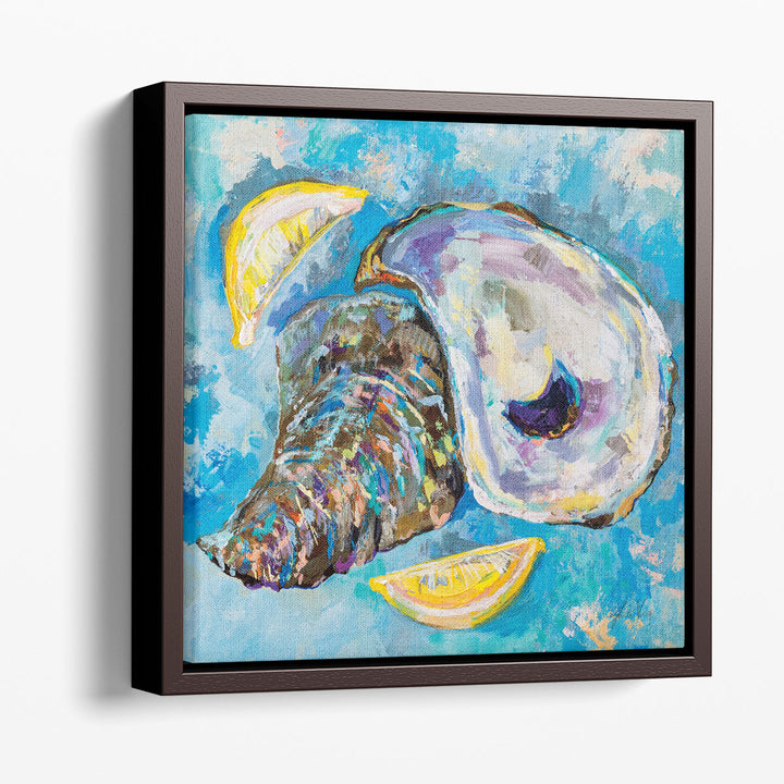 contemporary wall art – blue and yellow accents