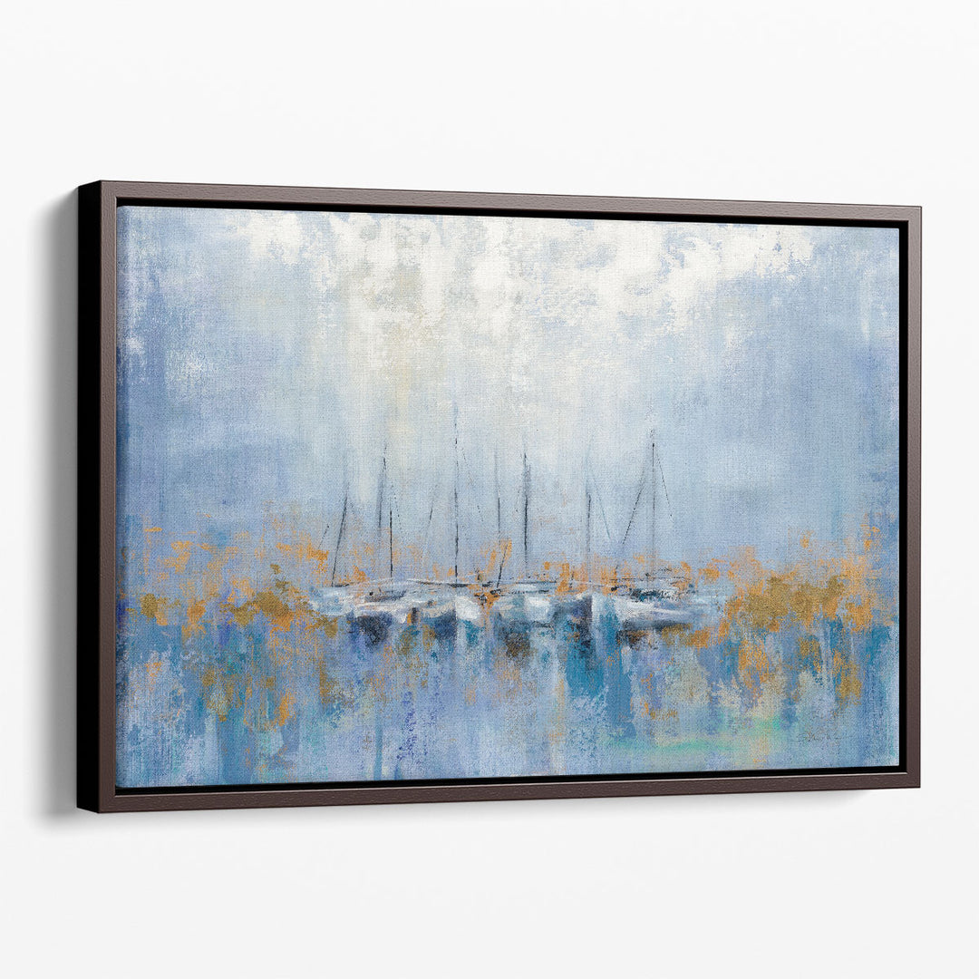 blue abstract art ocean wave brushstrokes