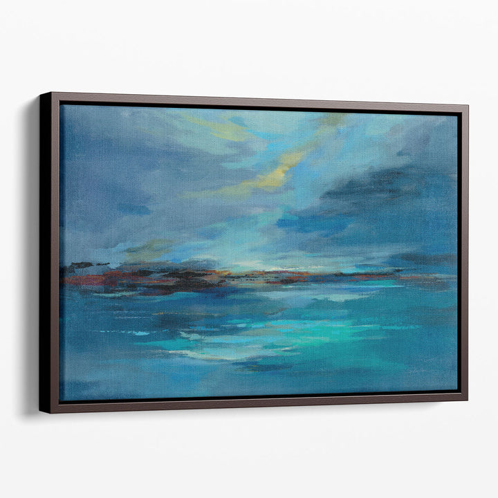 Seascape wall art with ocean-inspired strokes
