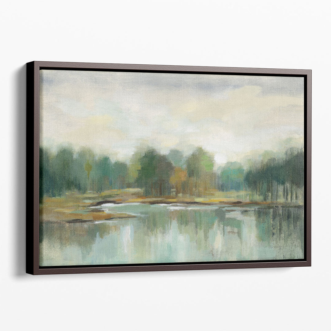 Modern abstract landscape prints in soft colors