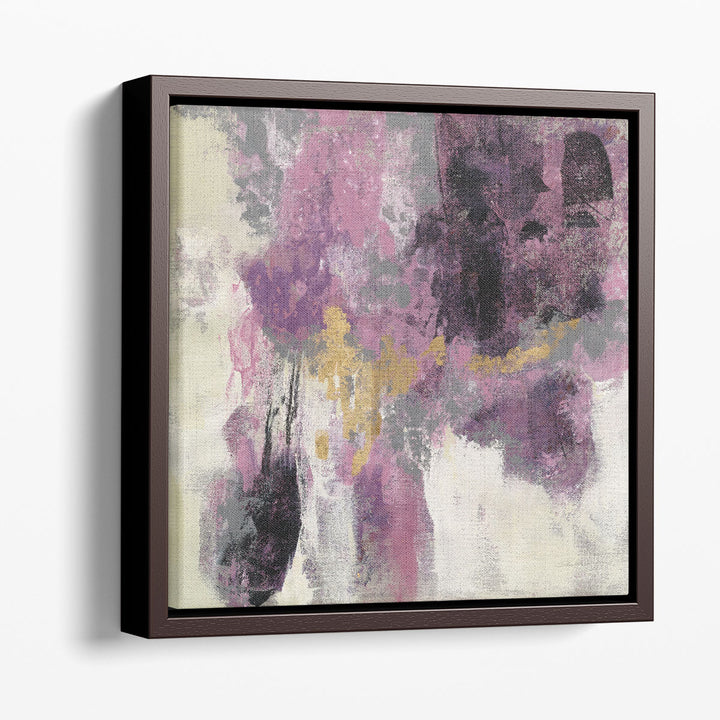 Textured canvas print with grey and purple