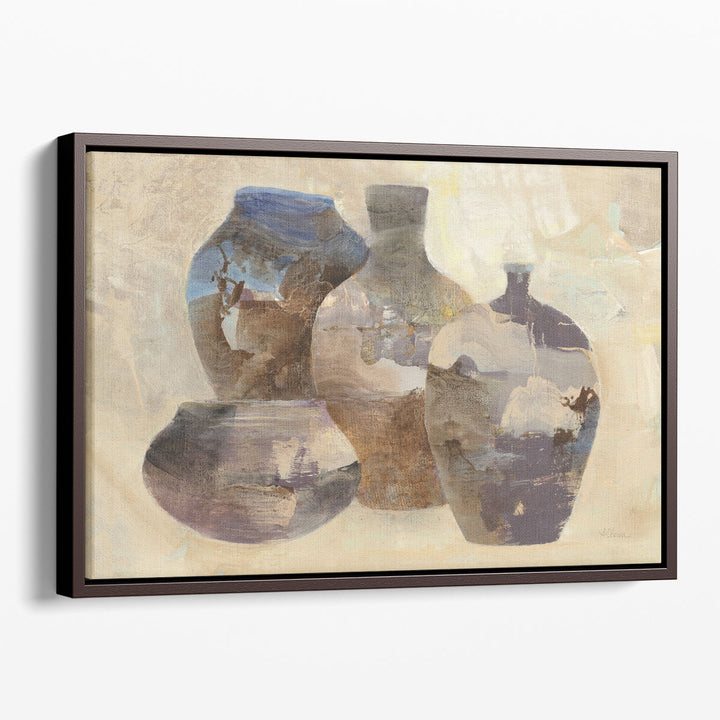 Brown Abstract Canvas Art textured brushstroke design