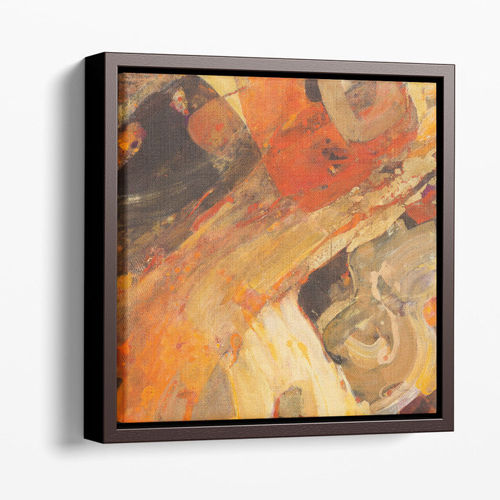 Abstract canvas print in warm color palette