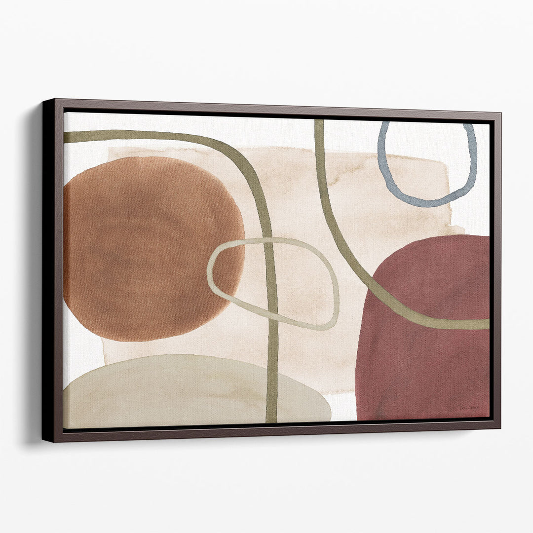 Watercolor prints with beige and brown tones