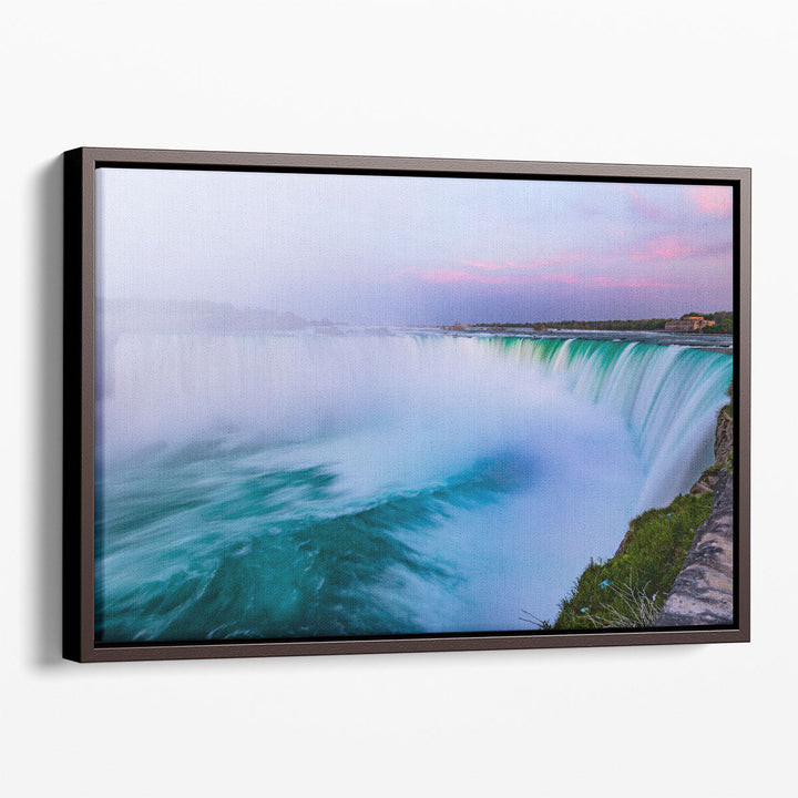 Blue waves print with flowing waterfall design