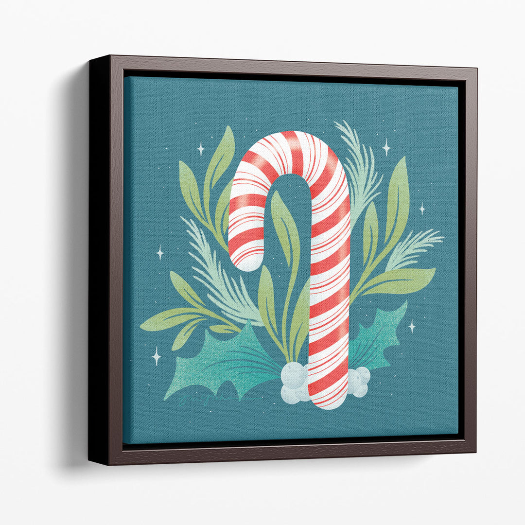 Modern Framed Leaves foliage silhouette frame