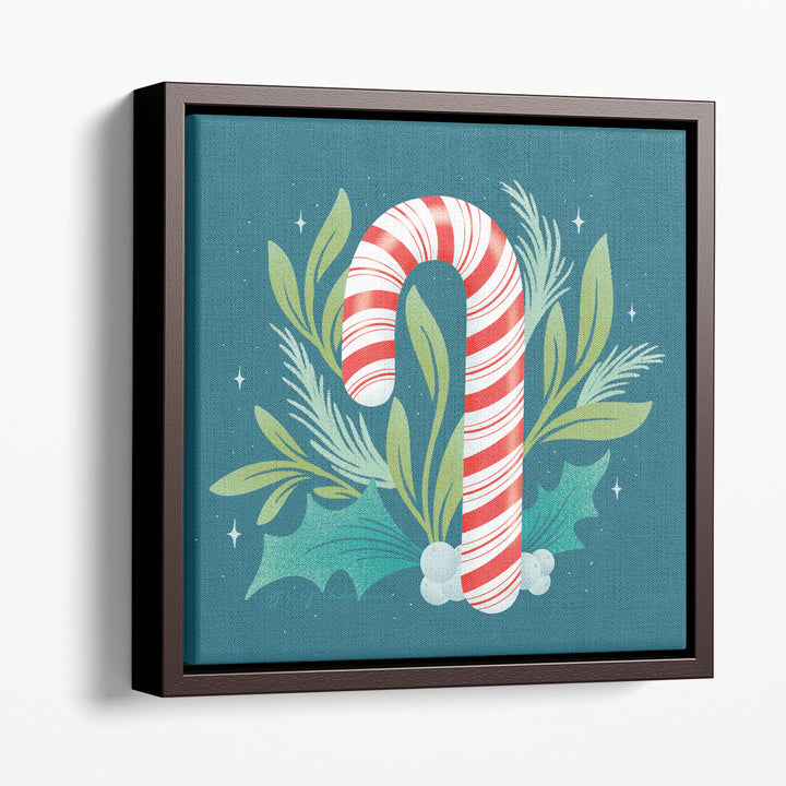 Modern Framed Leaves foliage silhouette frame