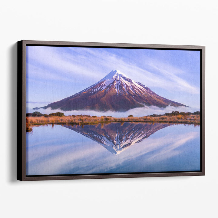 Lake photography art print, still water reflection