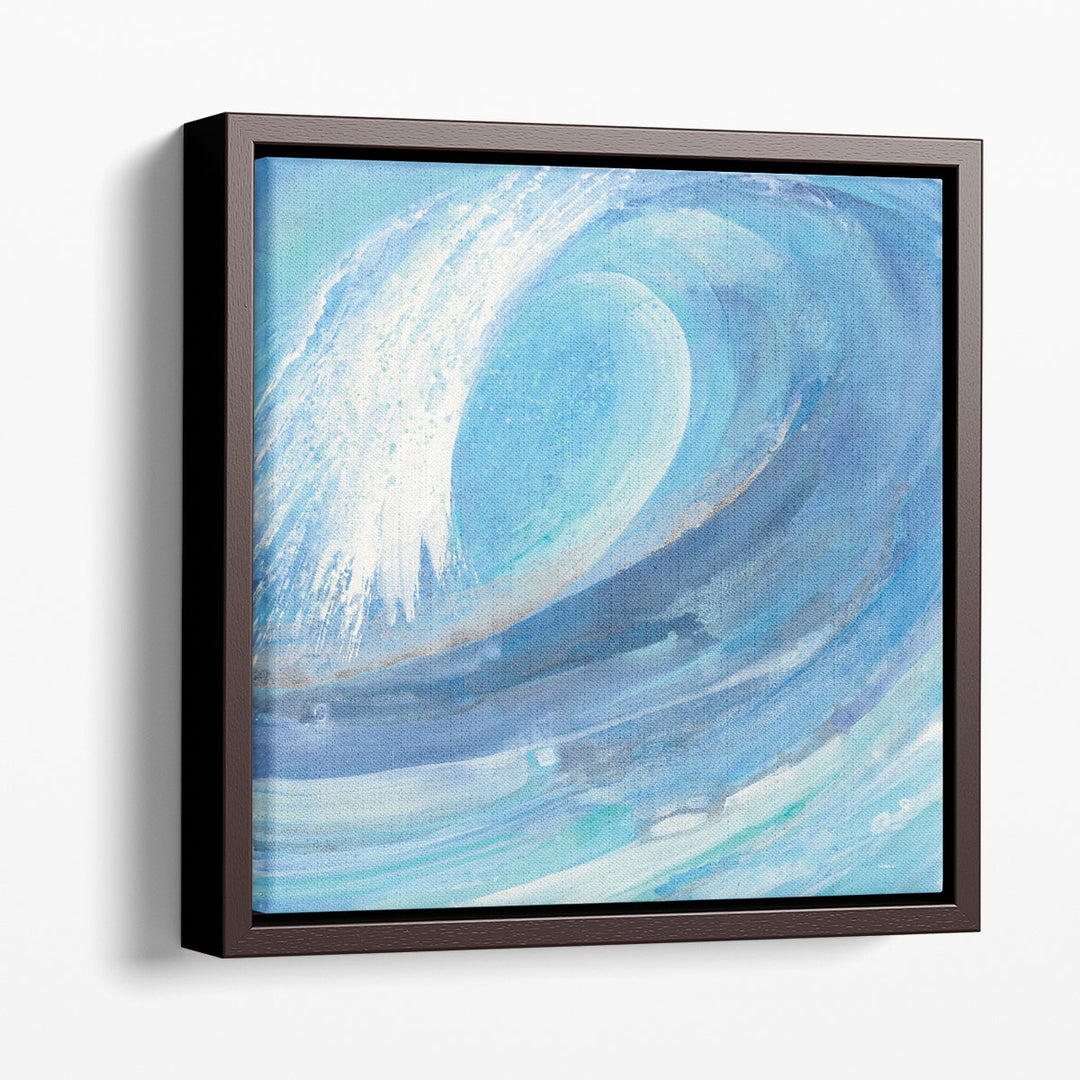 Ocean-inspired artwork with swirling strokes