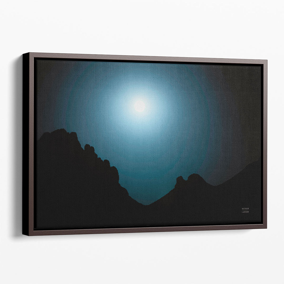 Modern black and blue décor abstract composition