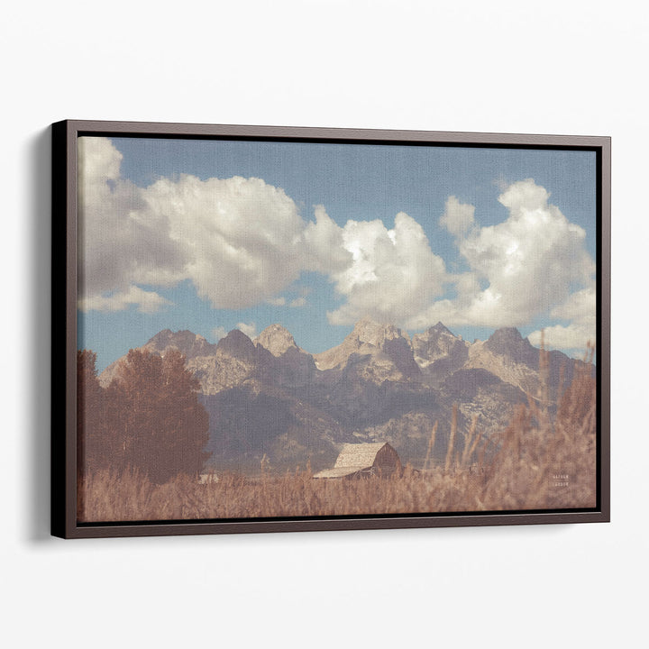 White cloud wall art over mountains