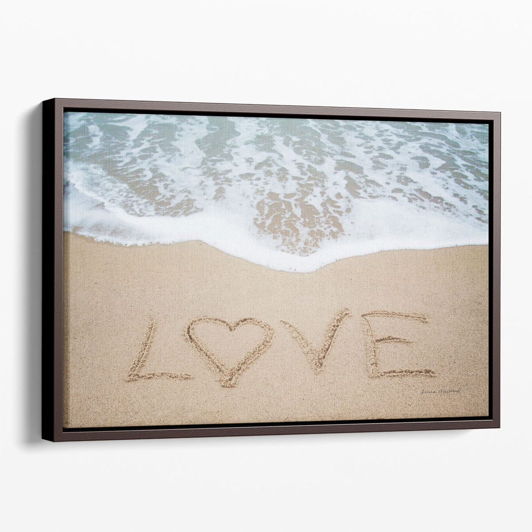 Romantic beach wall art with serene waves