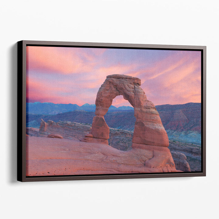 Delicate Arch at Sunset, Arches National Park, Utah - Canvas Print Wall Art