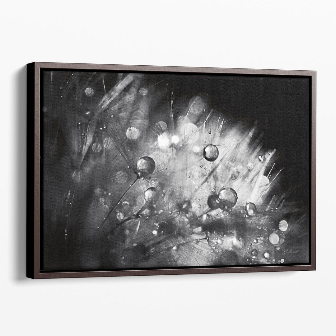 Black and white dandelion photography print