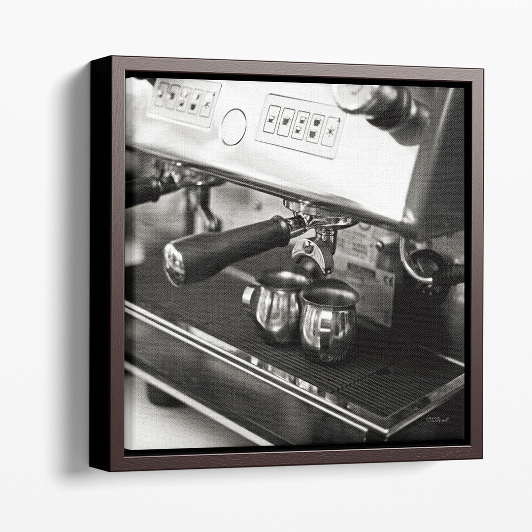 Large Black and White Photography Wall Art for Kitchen coffee machine