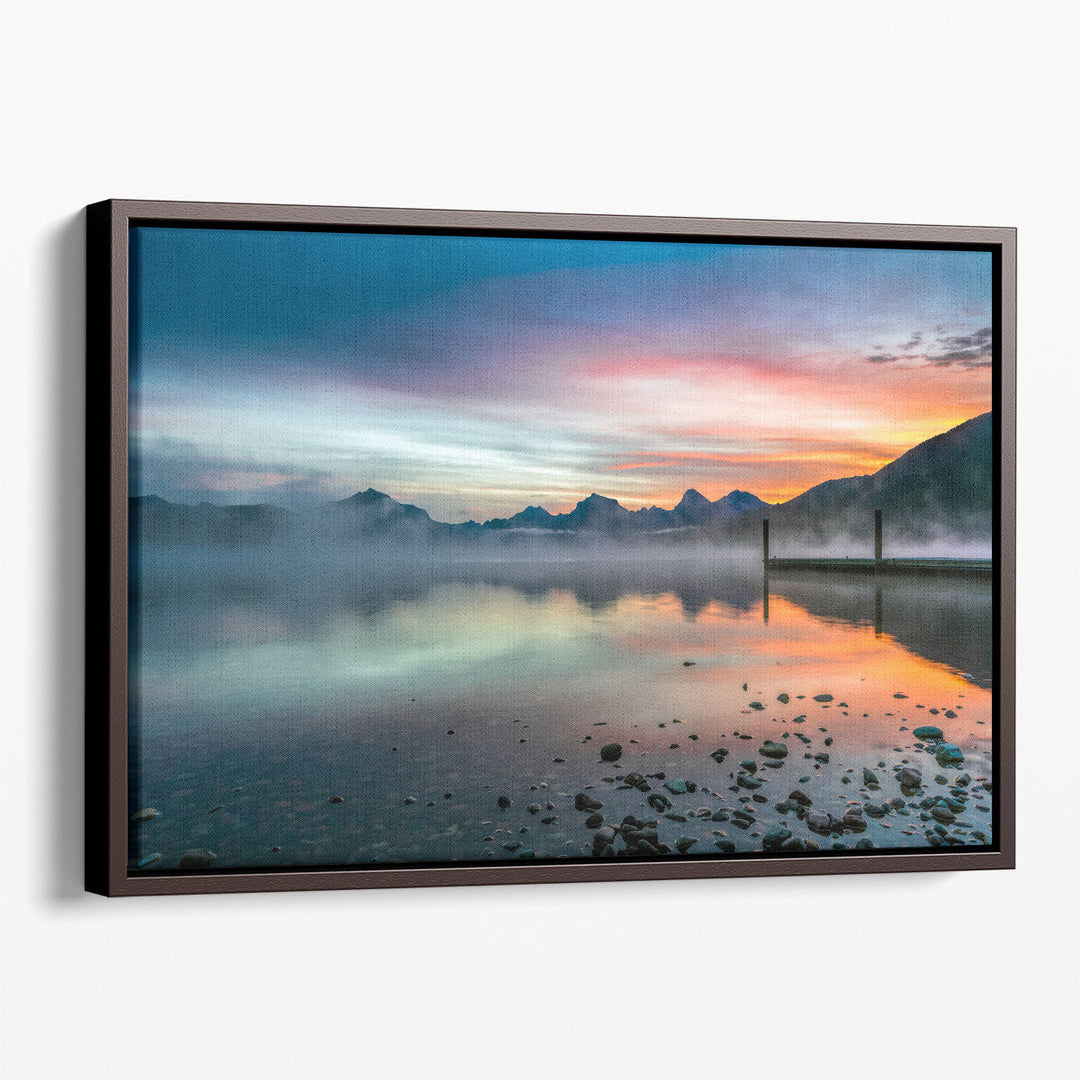 Montana landscape photo print with calm mountain view