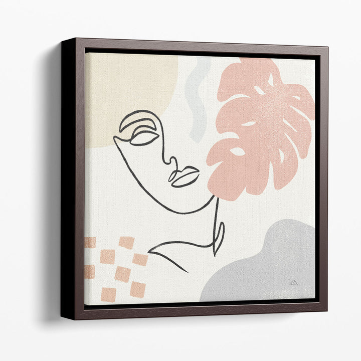 Hallway wall decor abstract line portrait design
