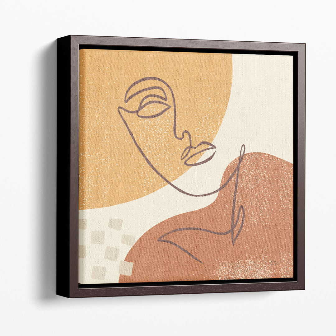 large minimalist wall art calm beige canvas