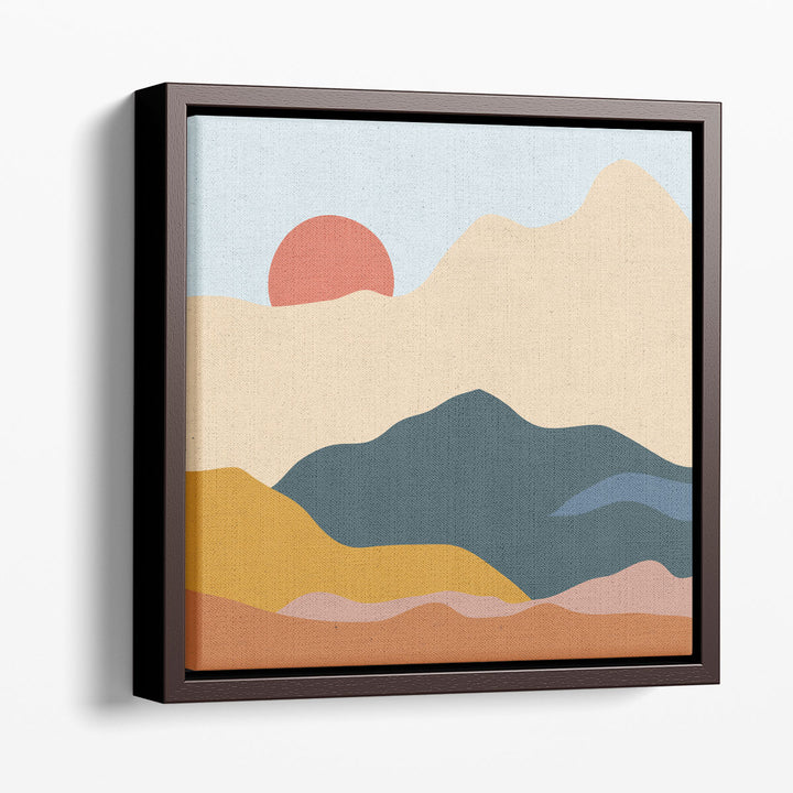 Minimalist print, abstract landscape silhouette