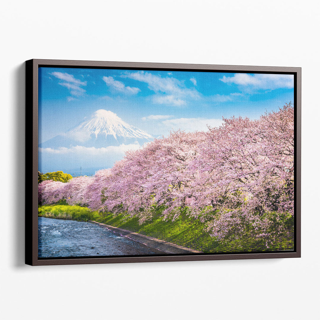Pink Cherry Blossom Canvas Art – delicate blossom branch