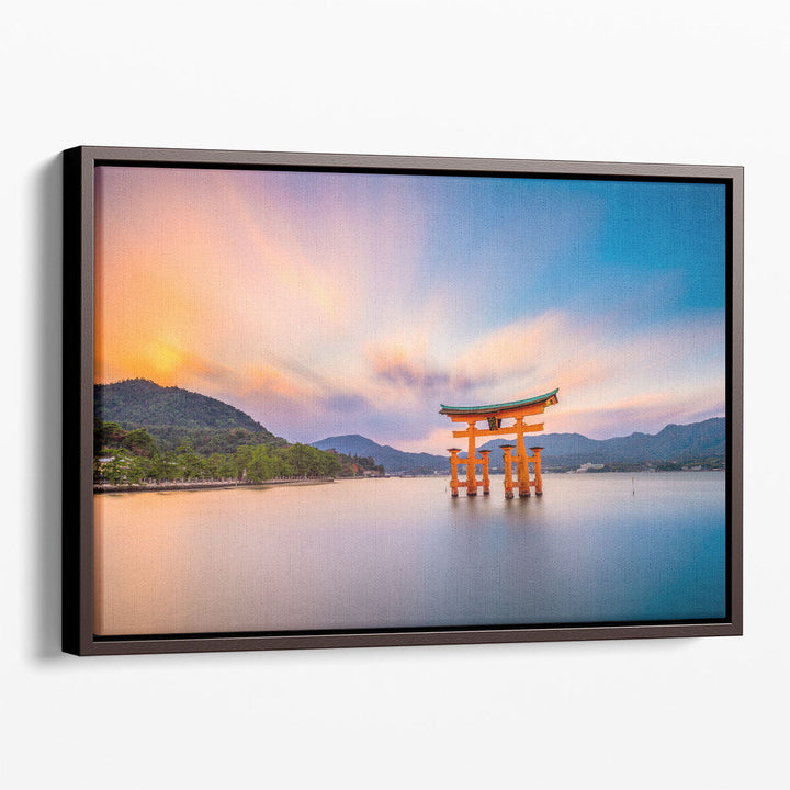 Tori Arch at Miyajima, Hiroshima, Japan - Canvas Print Wall Art