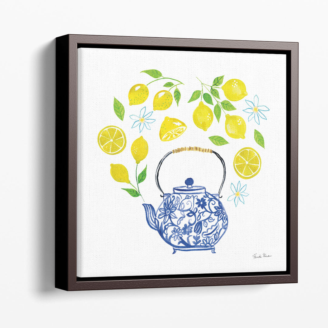 Still Life Fruit Wall Art – citrus and teapot painting