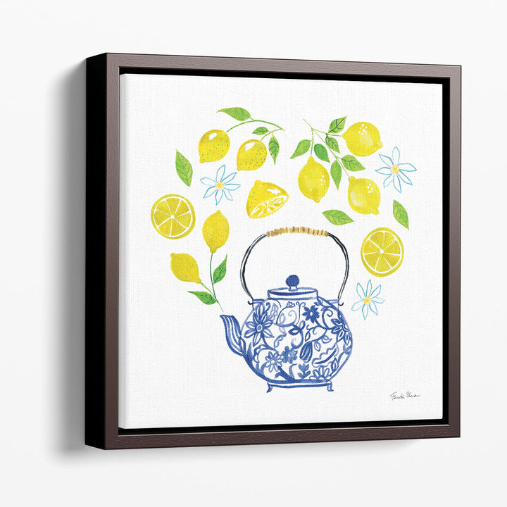 Still Life Fruit Wall Art – citrus and teapot painting