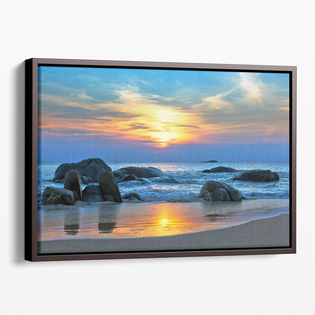 Beautiful Sunset Over The Sea - Canvas Print Wall Art