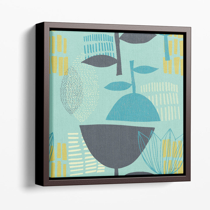 Abstract Botanical Art – contemporary plant forms in dark tones