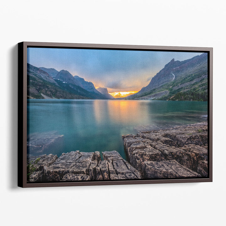 St. Mary Lake, Glacier National Park, MT - Canvas Print Wall Art