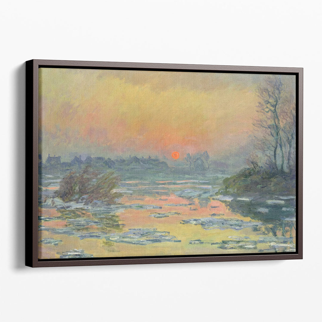 Sunset on the Seine in Winter, 1880 - Canvas Print Wall Art