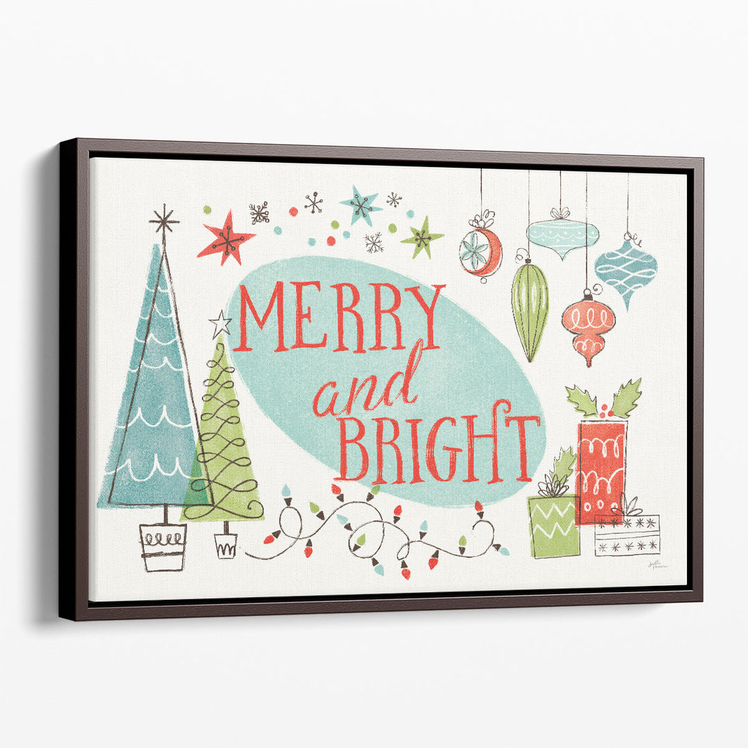 Festive Ornament & Tree Illustration Prints featuring ornaments