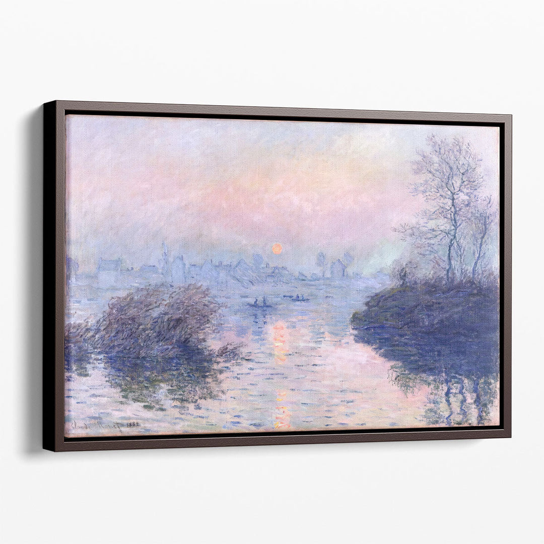 Sunset on the Seine at Lavacourt, Winter Effect, 1880 - Canvas Print Wall Art