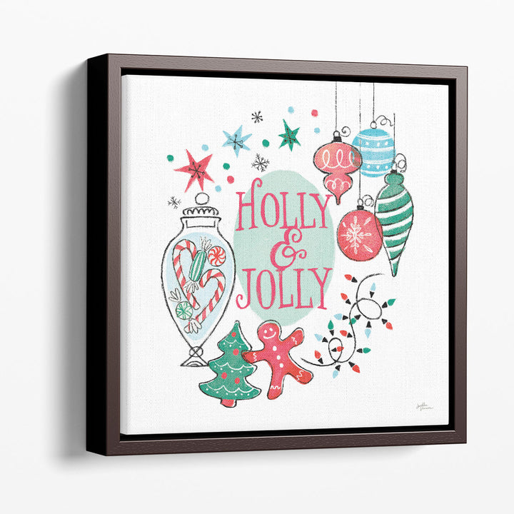 Retro Christmas IV  - Canvas Print Wall Art