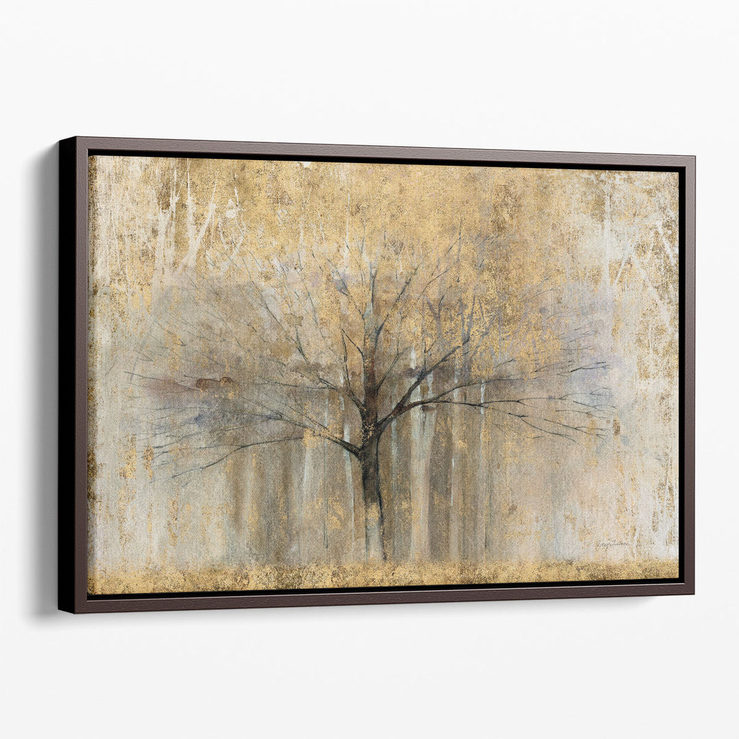 large forest canvas wall art misty trees