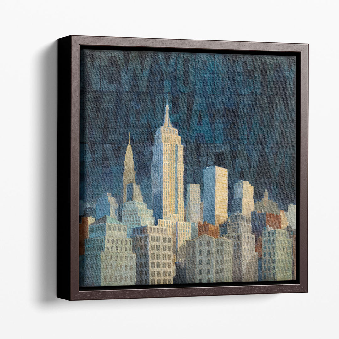 Midnight in Midtown Words - Canvas Print Wall Art