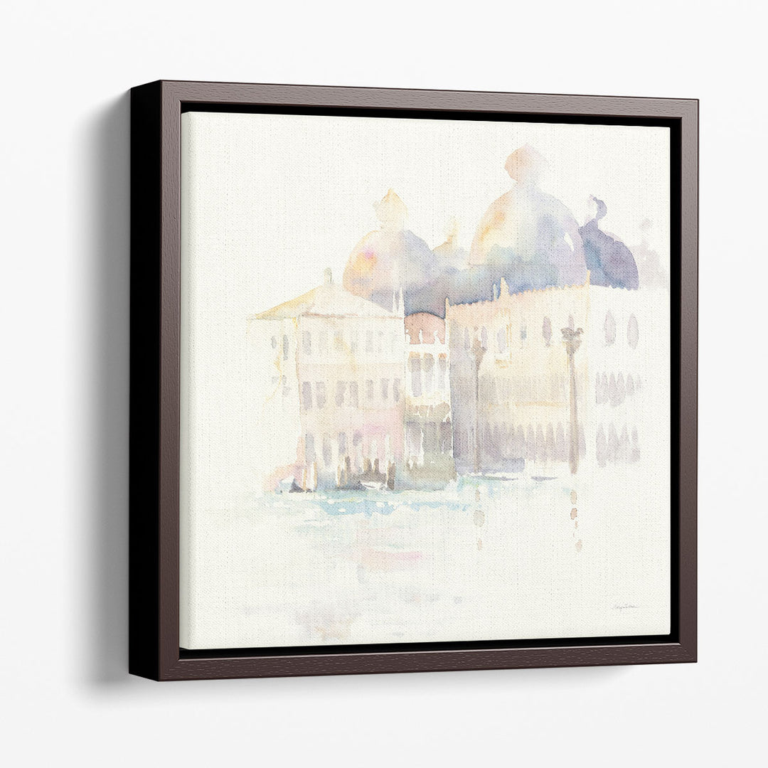 Abstract wall decor with neutral cityscape design