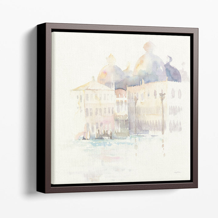 Abstract wall decor with neutral cityscape design