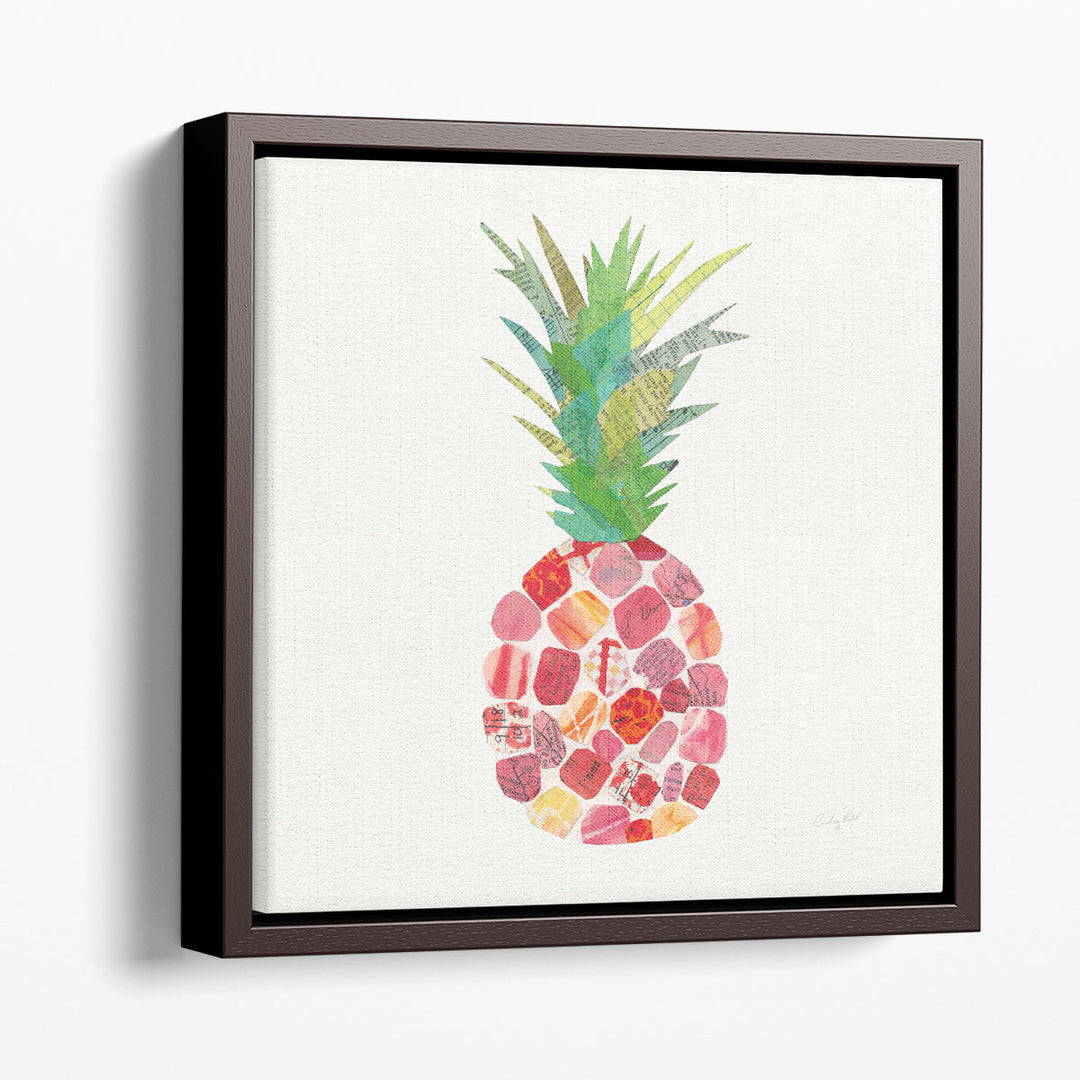 Red Framed Tropical Wall Art apple cluster artwork