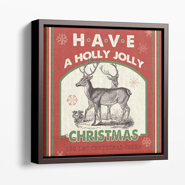 Reindeer silhouettes on muted vintage background