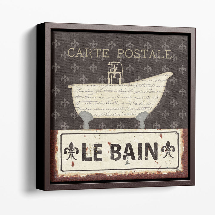 rustic spa room print canvas above tub
