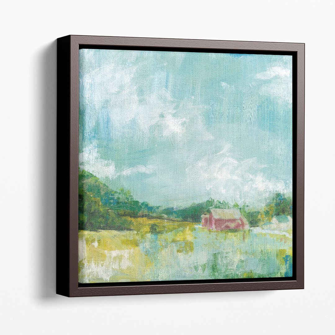 Horizon Farm Wall Decor, Blue Abstract Canvas Painting, Country Landscape Framed Wall Art for Home Decor | Horizon Farm