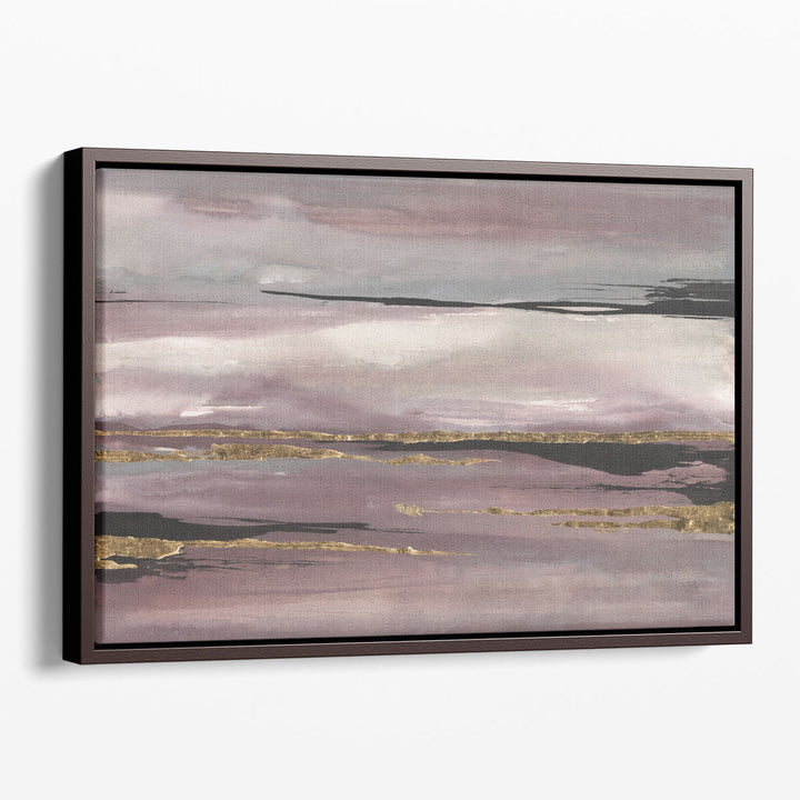 mauve wall art – soft purple on neutral canvas