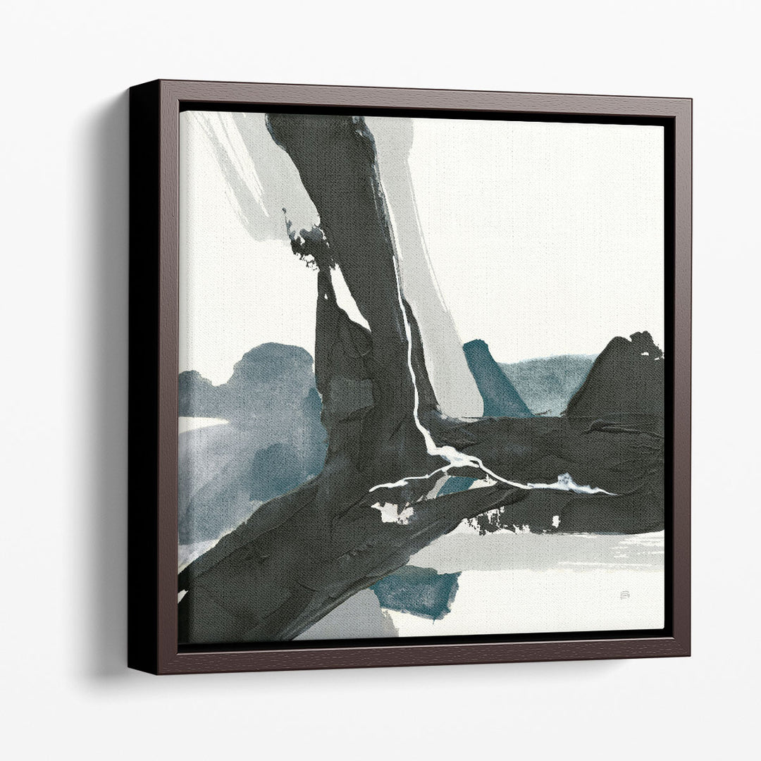 Black and Dark Teal III - Canvas Print Wall Art