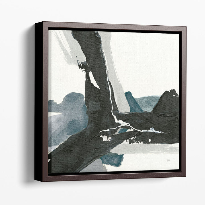 Black and Dark Teal III - Canvas Print Wall Art