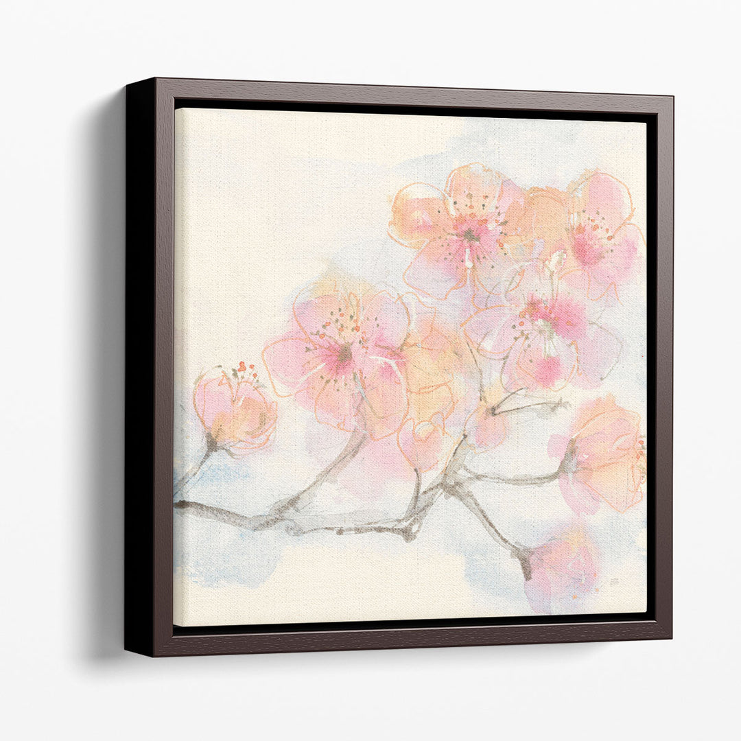 pastel flower print on canvas