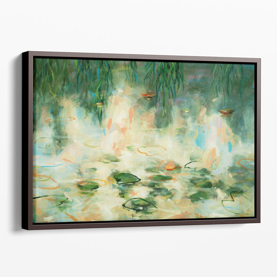Nature canvas painting on neutral background