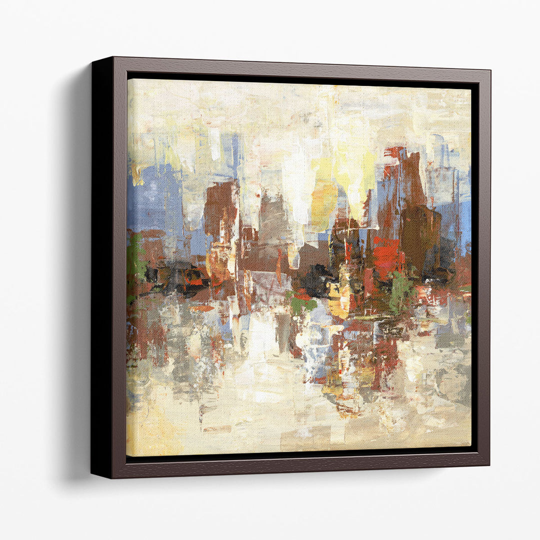Textured canvas prints in earthy tones
