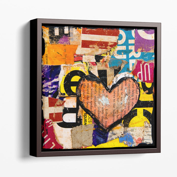 Abstract Heart Wall Decor bold heart motif