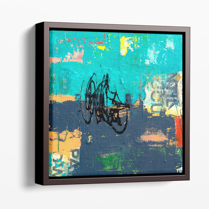 Unique wall art for living room in blue tones
